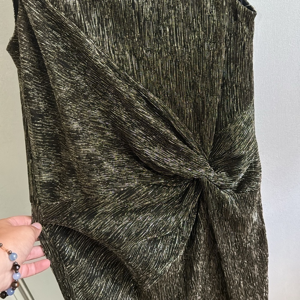 Calvin Klein women’s gold/black shimmer dress size 4 - Picture 2 of 5